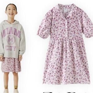 Zara girls floral puff sleeve dress size 13/14